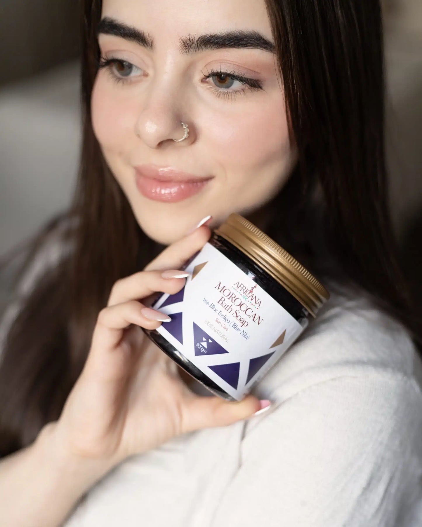 صابون استحمام أفريكانا المغربي الأزرق نيلا 300 غرام