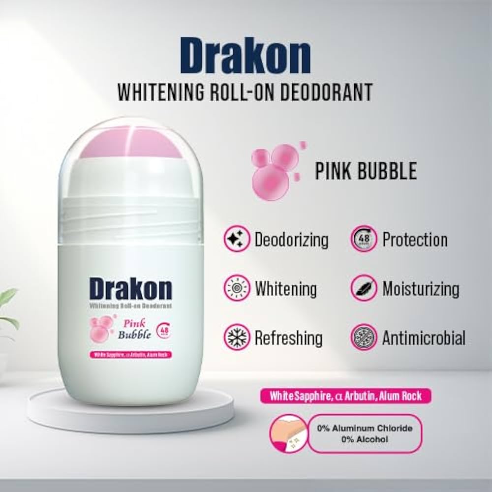 Drakon Whitening Roll-On Pink Bubble +Passion Peek