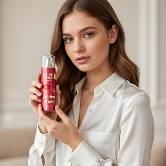 Telofill body mist golden affair