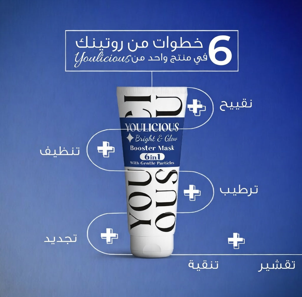 Youlicious Bright & Glow booster mask 6in1 -75ml