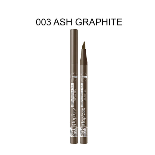 Top Face Pro Comb & Fill Brow Pen 003 Ash Graphite