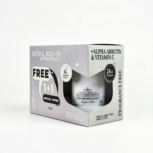 Africana Natural Roll-On Alpha Arbutin & Vit C fragrance free Special offer 1+1 Free1