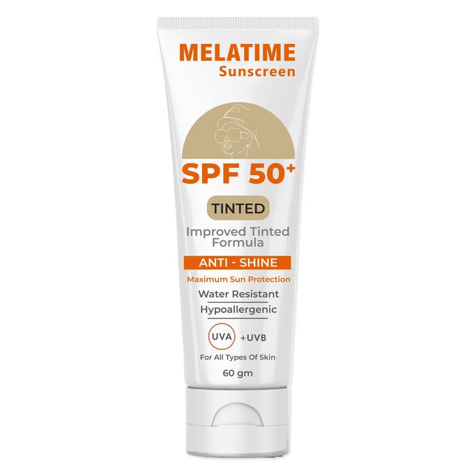 Melatime Tinted Sunscreen spf50  60gm