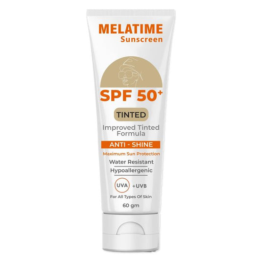Melatime Tinted Sunscreen spf50  60gm