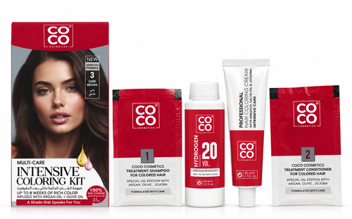 Kit Coco Cosmetics 3 Dark Brown Hair Color