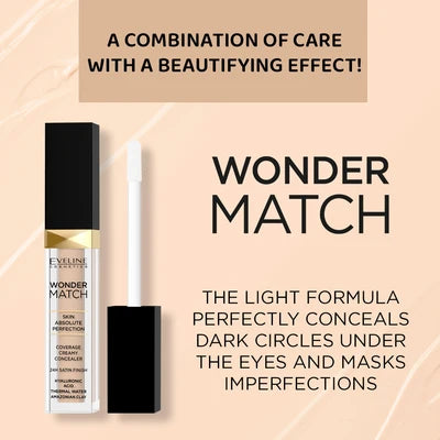 Eveline Wonder Match Coverage Creamy Concealer 20 Peach 6ml