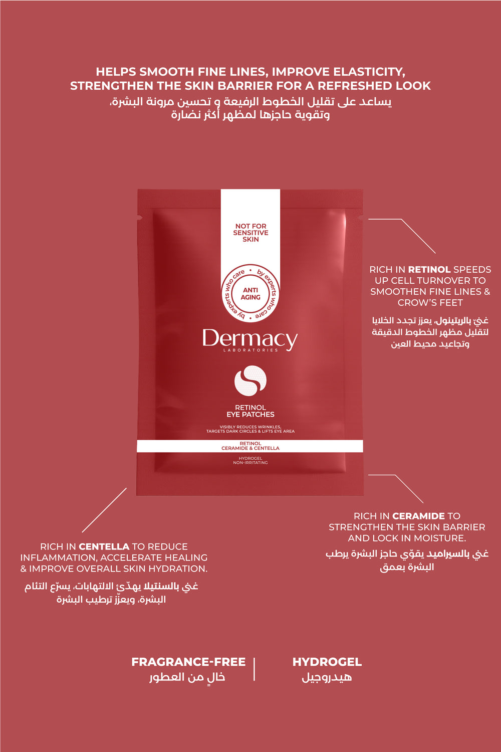 Dermacy Retinol Eye Patches (4 Pair)