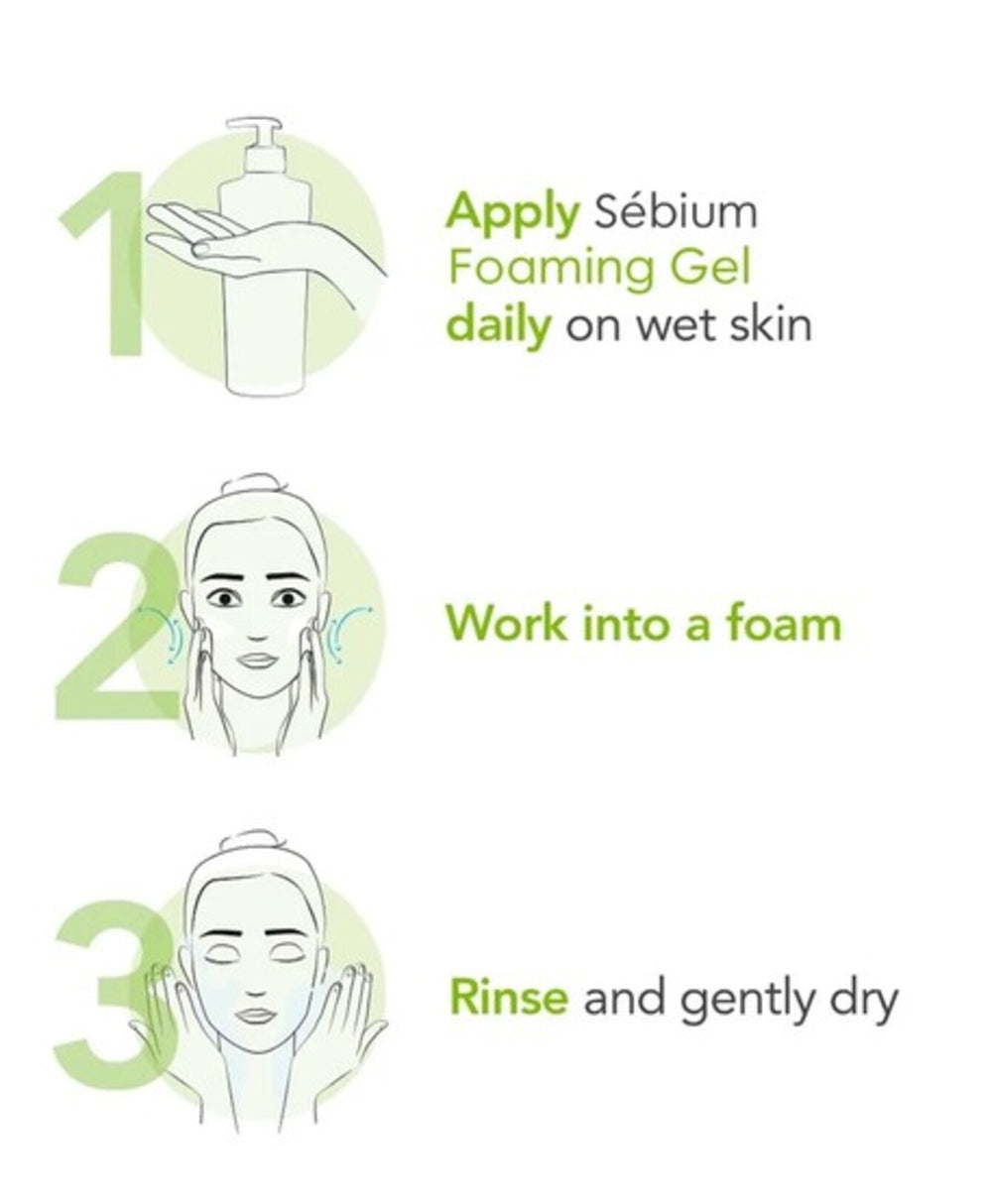 BIODERMA Sébium Gel Moussant Purifying Cleansing Foaming Gel for Oily & Combination Skin - 200ml