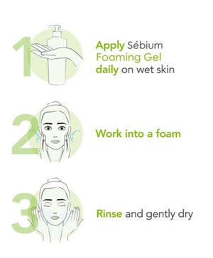 BIODERMA Sébium Gel Moussant Purifying Cleansing Foaming Gel for Oily & Combination Skin - 200ml
