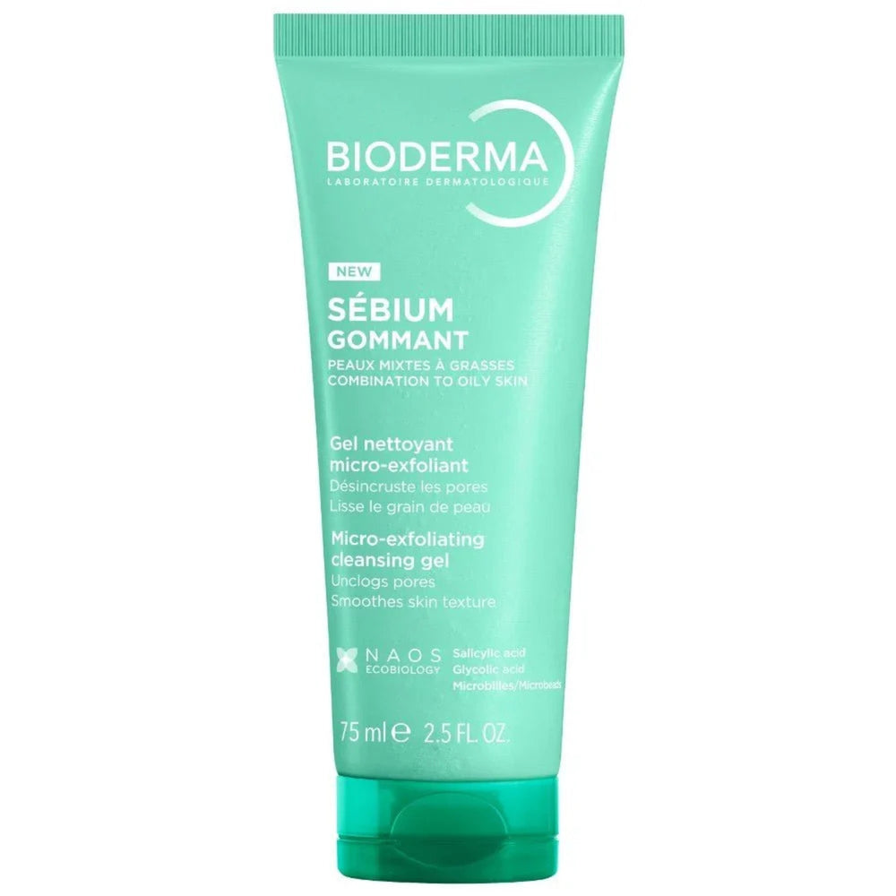 Bioderma Sébium Gommant Gel Nettoyant Micro Exfoliant 75ml