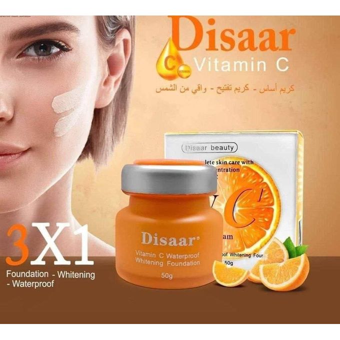 كريم أساس ديسار بيوتي الأبيض المقاوم للماء بفيتامين سي 50 غرام