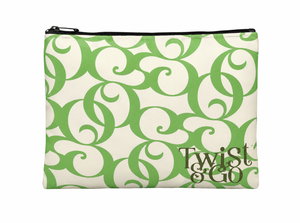 Twist & Go Clutch Bag for Hair Care Products – Cosmetic & Travel Pouch – Green