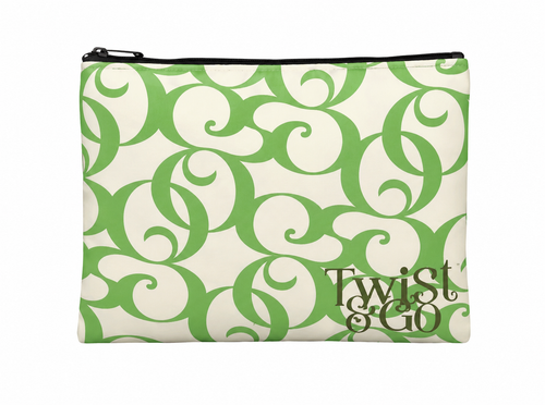 Twist & Go Clutch Bag for Hair Care Products – Cosmetic & Travel Pouch – Green