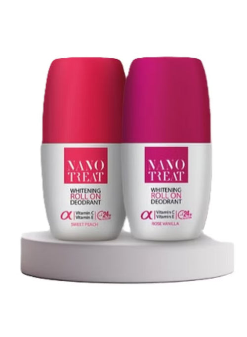 Nano treat whitening roll on sweet peach & rose 1+1 50ml