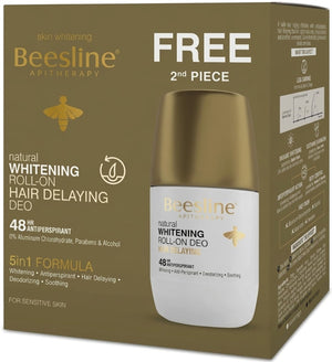 Beesline Whitening Roll-On Deodorant 48hrs - Hair Delaying 1+1