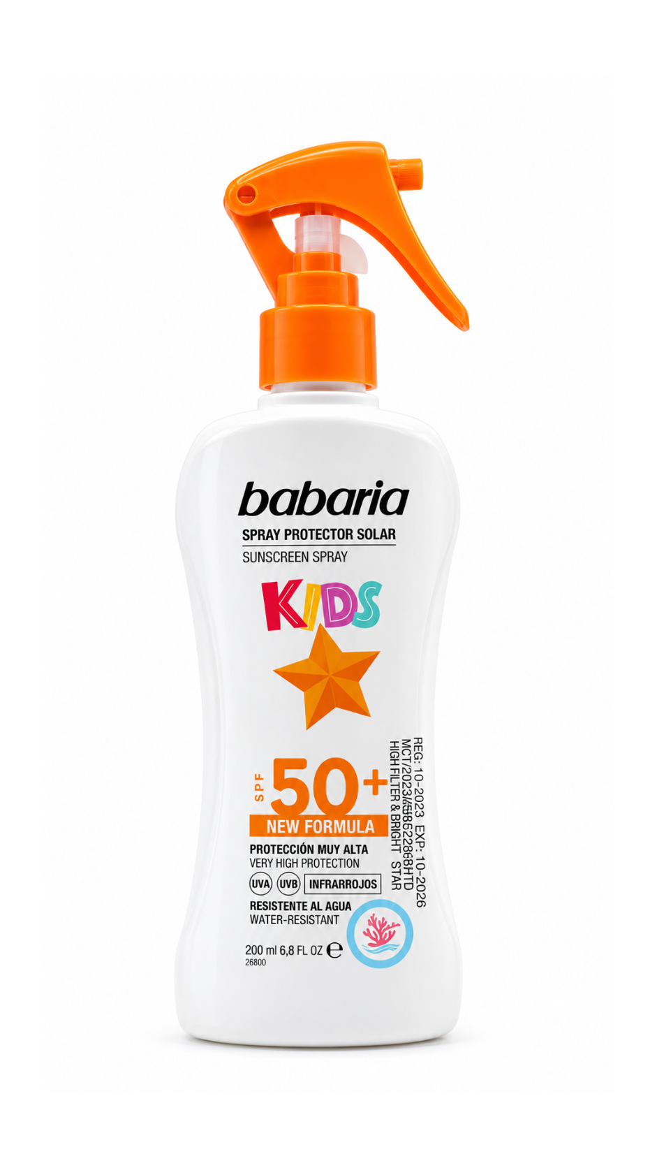 بخاخ الحماية من الشمس للأطفال من باباريا SPF 50 سعة 200 مل