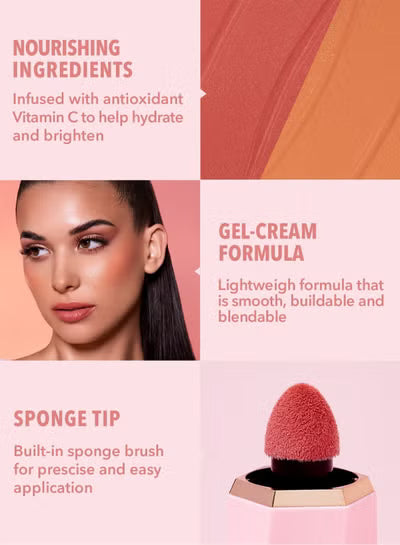 SHEGLAM COLOR BLOOM DAYGLOWBLUSH SHIMMER love cake