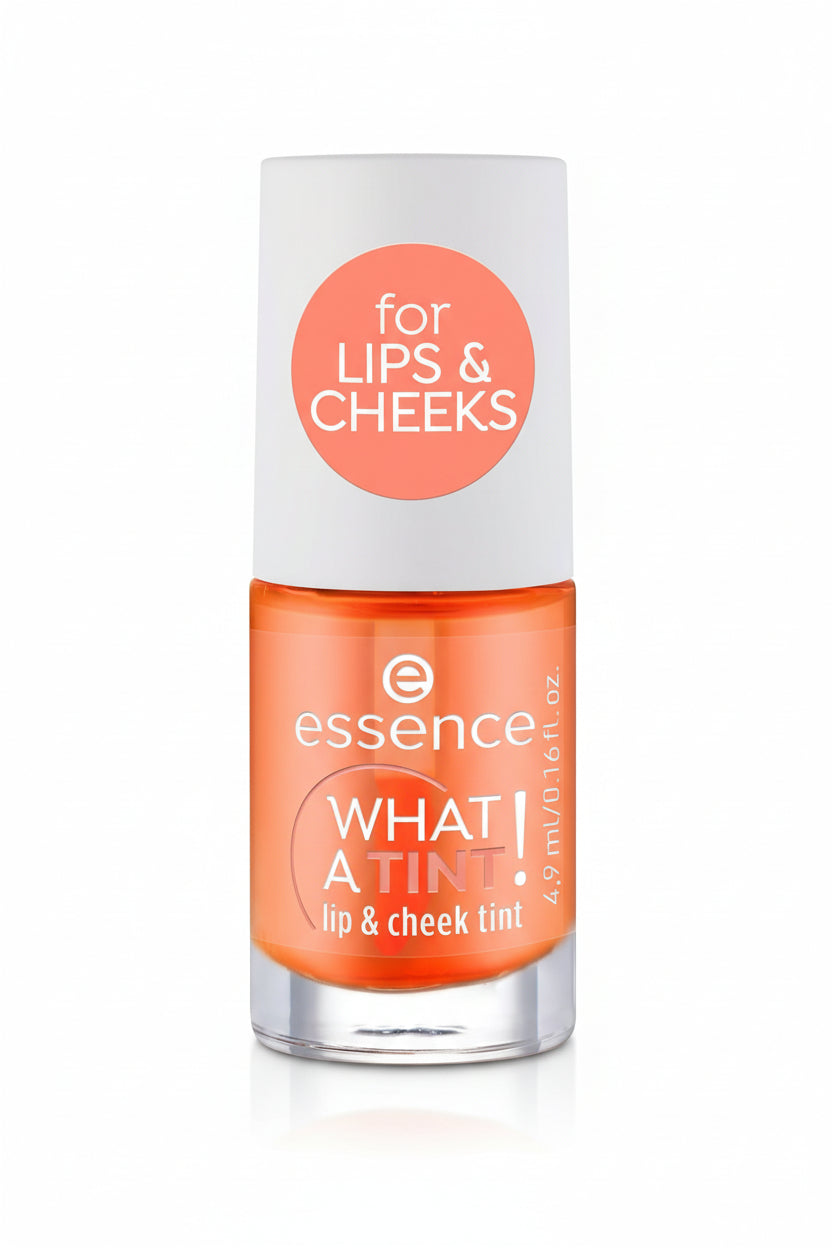 essence What a Tint Lip and Cheek Tint 5 ml Long Lasting Formula Offers Instant Natural Color for Lips and Cheeks with Hydrating Effect