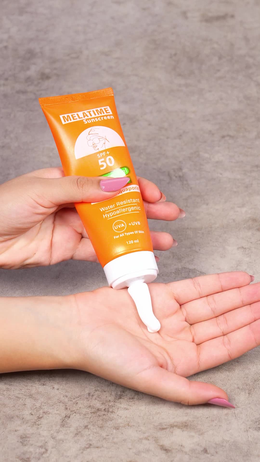 Melatime Sunscreen Spf+50 Cream Gel 120Ml