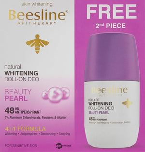 BEESLINE WHITENING ROLL-ON BEAUTY PEARL Promo Pack 1+1 50ML