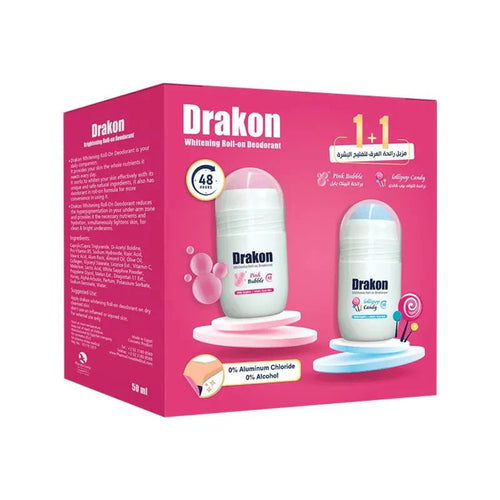 Drakon Promo pack Drakon whitening Roll on Pink Bubble + Lollipop candy
