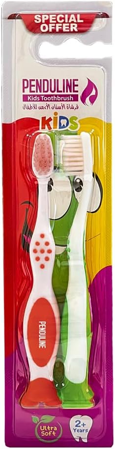 Penduline Kids Ultra Soft Toothbrush (2+ Years) - Red & Green
