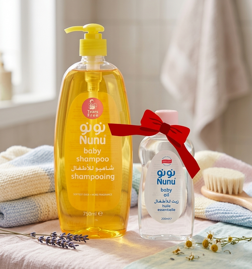 Nunu-P Baby Shampoo 750ml + Oil 100ml Bundle 1+1