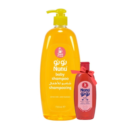 Nunu-P Baby Shampoo 750ml + Bath 100ml Bundle 1+1