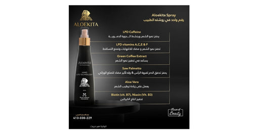 Aloekita Hair Growth Spray Black 200ml
