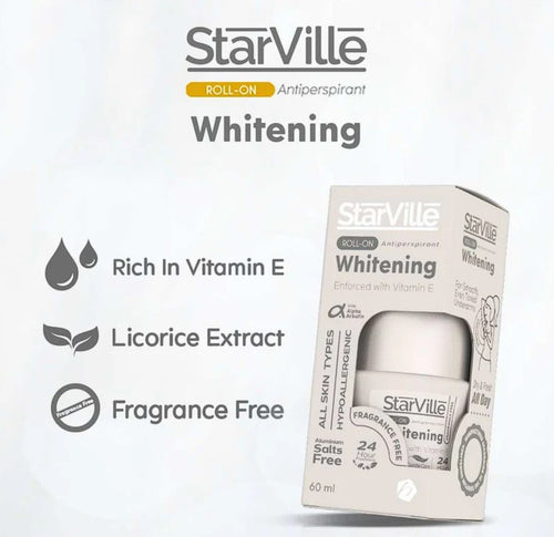 Starville Whitening Roll-On Fragrance Free - 60ml