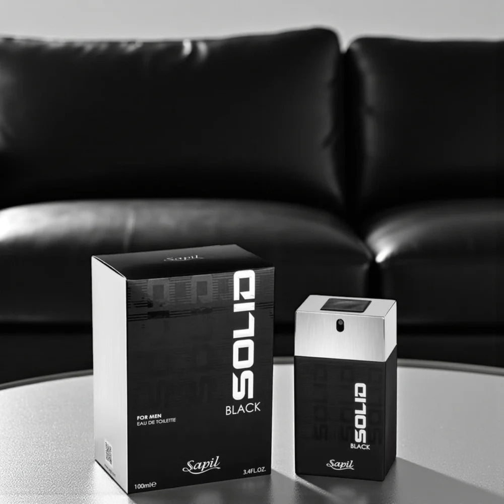 Sapil Solid Black Perfume for Men EDT 100ml