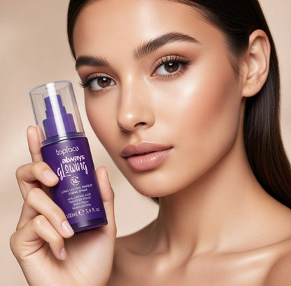 بخاخ تثبيت المكياج توب فيس، يمنحك إشراقة دائمة تدوم 16 ساعة