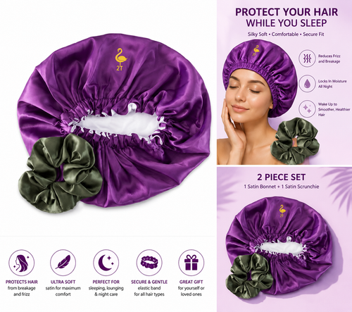 2T Antistaic Stain Bonnue Puple Double Layers