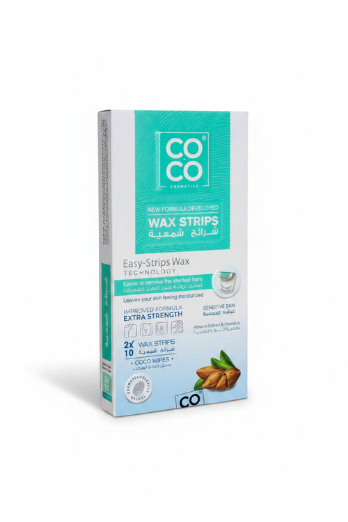 Coco Wax Strips Almond Extract &amp; Vitamin A 10 Pieces