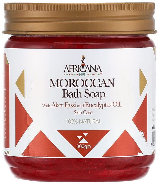 Africana Moroccan Bath Soap Aker Fassi And Eucalyptus Oil 300Gm