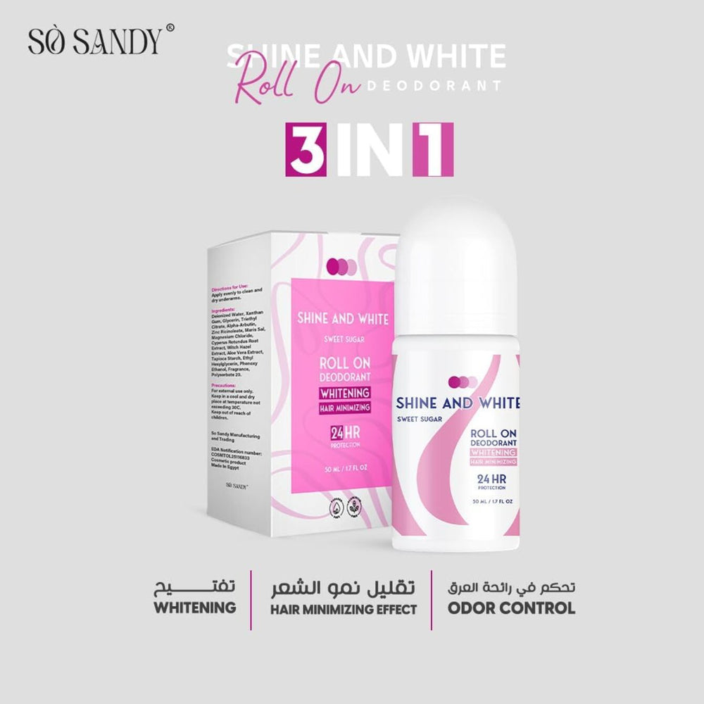 So Sandy Shine & White Sweet Sugar Roll On 50ml