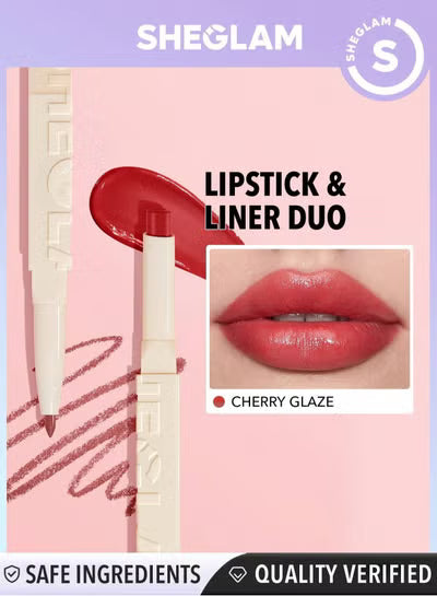 SHEGLAM-Glaw 101 Tint Lipstick&Liner-Cherry Glaze