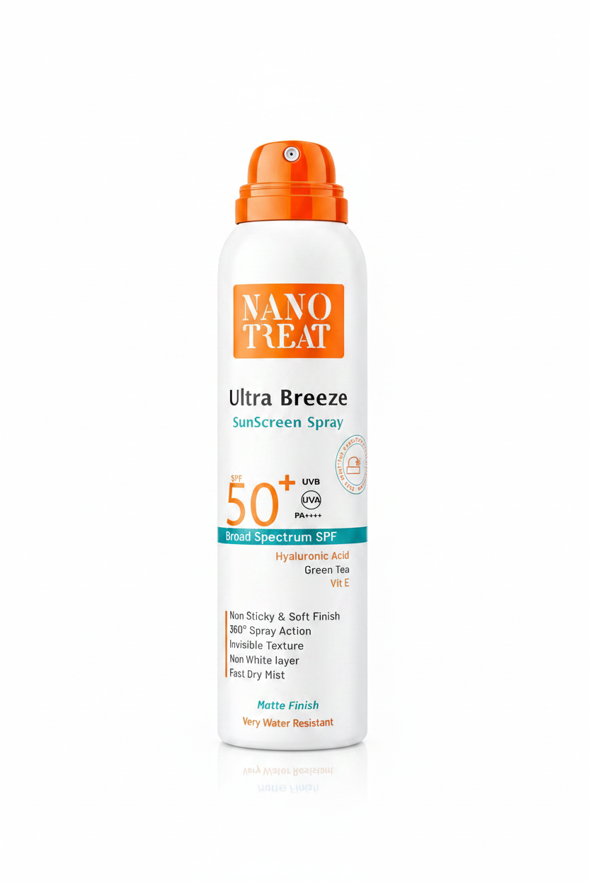 Nano treat ultra breeze sunscreen spary +50 spf
