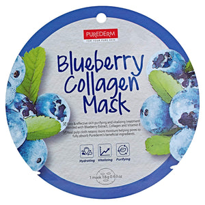 PUREDERM Blueberry Collagen Mask 18g