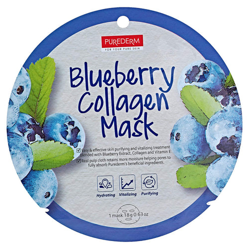 PUREDERM Blueberry Collagen Mask 18g