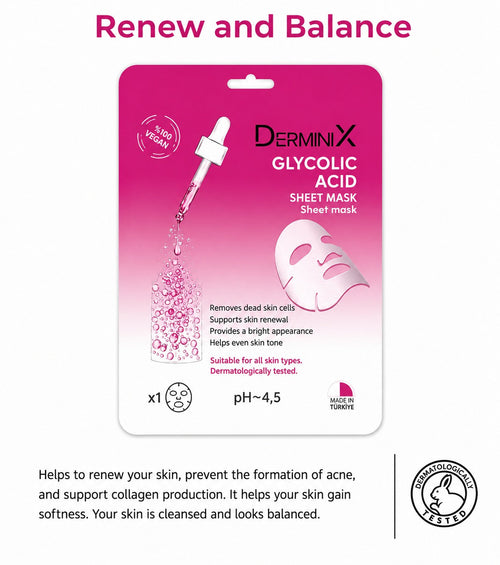 Derminix Glycolic Acid Sheet Mask 25g