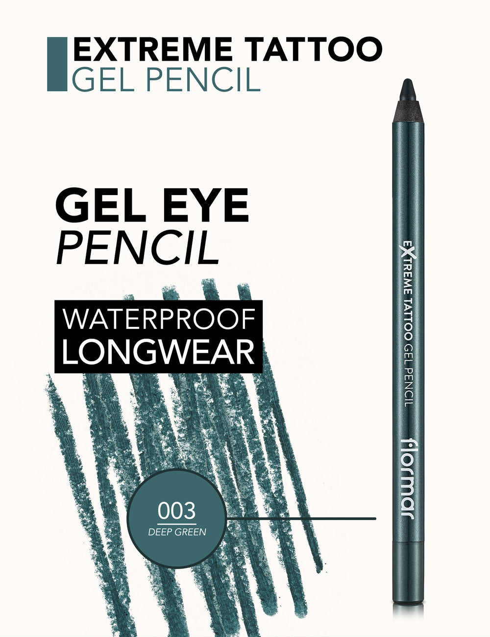 Flormar Extreme Tattoo No. 03 Deep Green