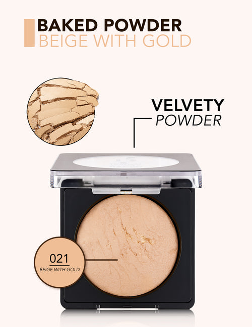 Flormar Baked Powder no.021 Beige With Gold