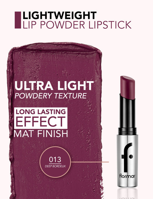 Flormar Lightweight Lip Powder Lipstick No 013 Deep Bordeux