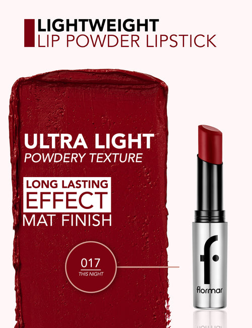 Flormar Lightweight Lip Powder Lipstick No 017 This Night