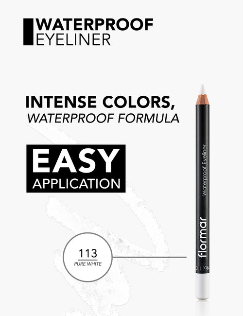 Flormar Waterproof Eyeliner - No. 113 Pure White