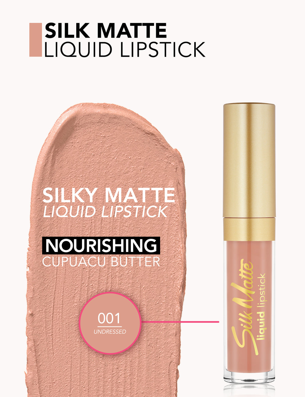 Flormar Silk Matte Liquid Lipstick No 01 Undressed