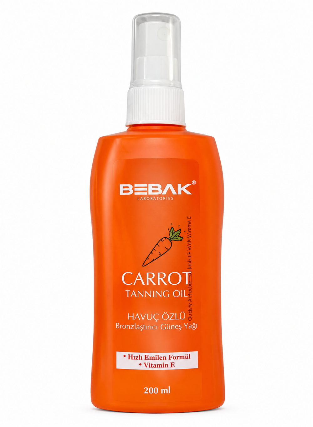 Bebak Tanning Oil Spray with Carrot Extract 200ml