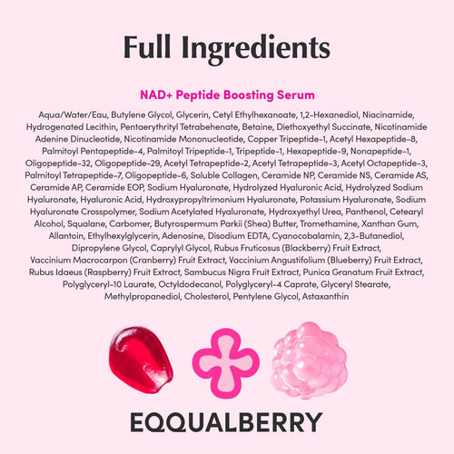 Eqqualberry Lush Blush NAD+ Peptide Boosting Serum 30ml