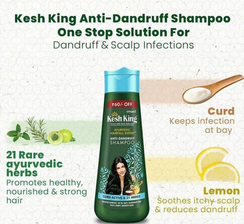 Kesh King Anti-Dandruff Curd Active Shampoo 200ml